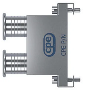Backshell rettangolare CPE serie CMH in configurazione dual top entry, vista in prospettiva
