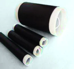 Quattro tubi cold shrink CPE serie CST in gomma siliconica nera con anima di supporto bianca